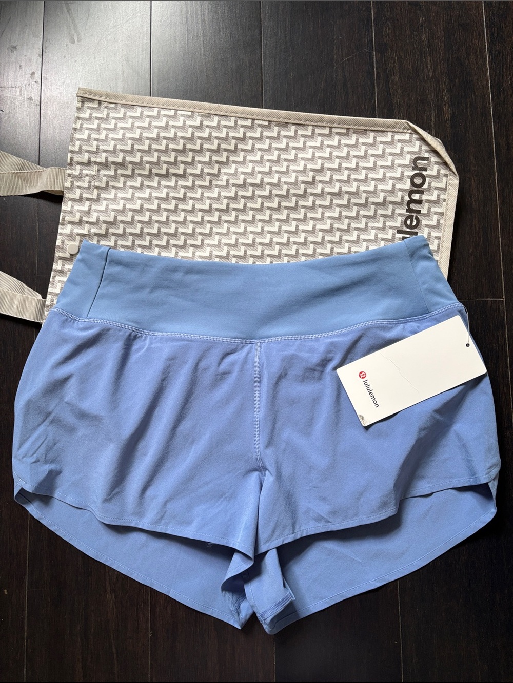 LULULEMON SPEED UP HR SHORTS 2.5” *mesh vent in PREP BLUE SZ M NWT